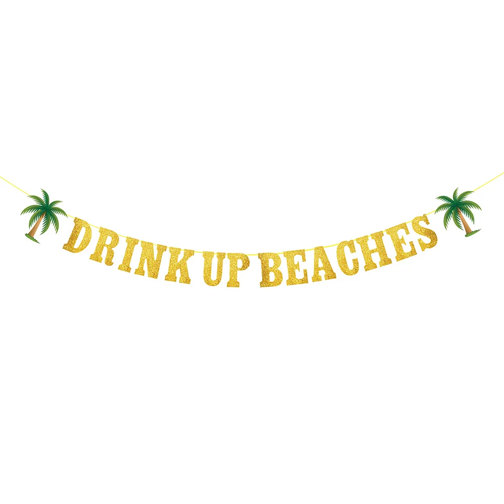 

2Pcs Toucan Coconut Tree Banner Hawaii Party Decor Hanging Bunting Pull Flag for Beach Celebration Outdoor Indoor Decoration