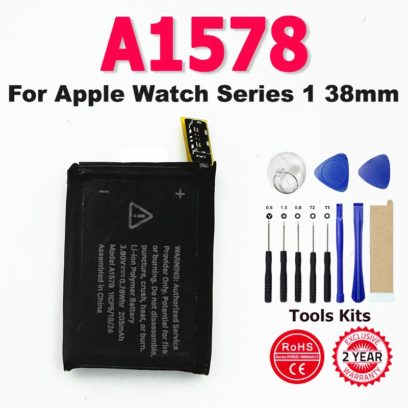 

Новый аккумулятор A1578 для Apple Watch Series 1 38 мм A1578 A1553 A1802 205 мАч + бесплатные инструменты