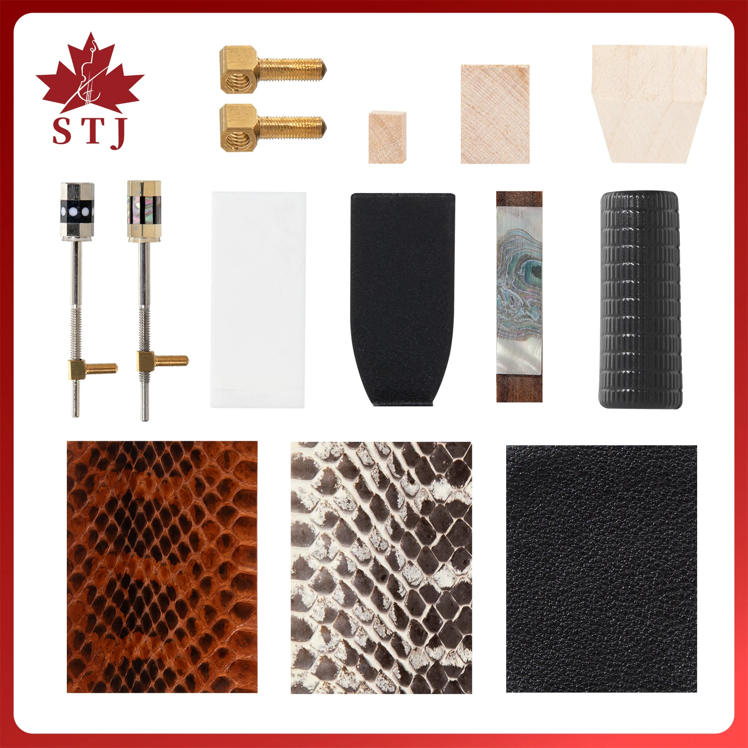20pcs Complete Violin bow accessories Violin Bow Screw Violin Bow Cork violin Skin Bow Parts Violin Bow Frog Abalone Bow Grips
