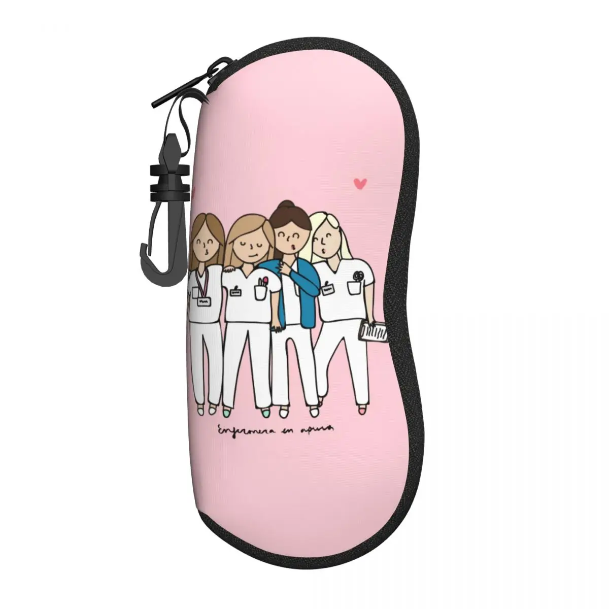 Custom Cartoon Ladies Nurse Doctor Printed Shell Eyeglasses Case Women Men Cool Glasses Case Sunglasses Box Pouch
