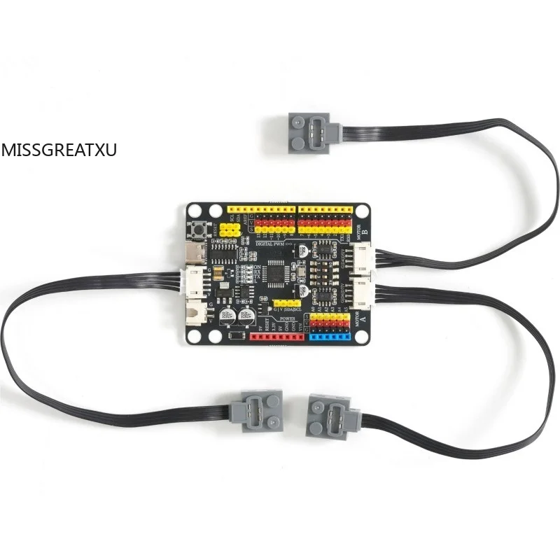 All-in-One Main Board Dual Motor Driver Separate Power Supply Building Block Cable For Student Competition Robot DIY Kit