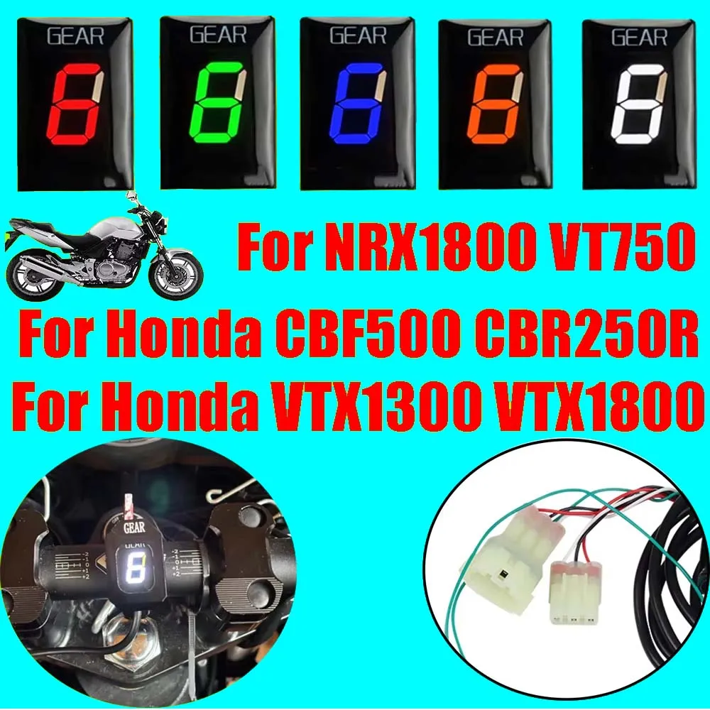 Indicador de engranaje de motocicleta para Honda CBF500 CBR250R NRX1800 VT750 Shadow VTX1300 VTX1800 CBF 500 CBR 250 R CBR 250R pantalla de engranaje