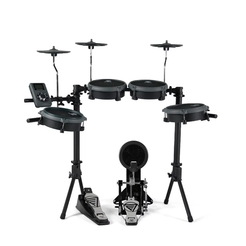 

Professional Pulse Plus Series Electric Drum Set Portable Electronic Musical Kits All Poplar Drum Shell Metal