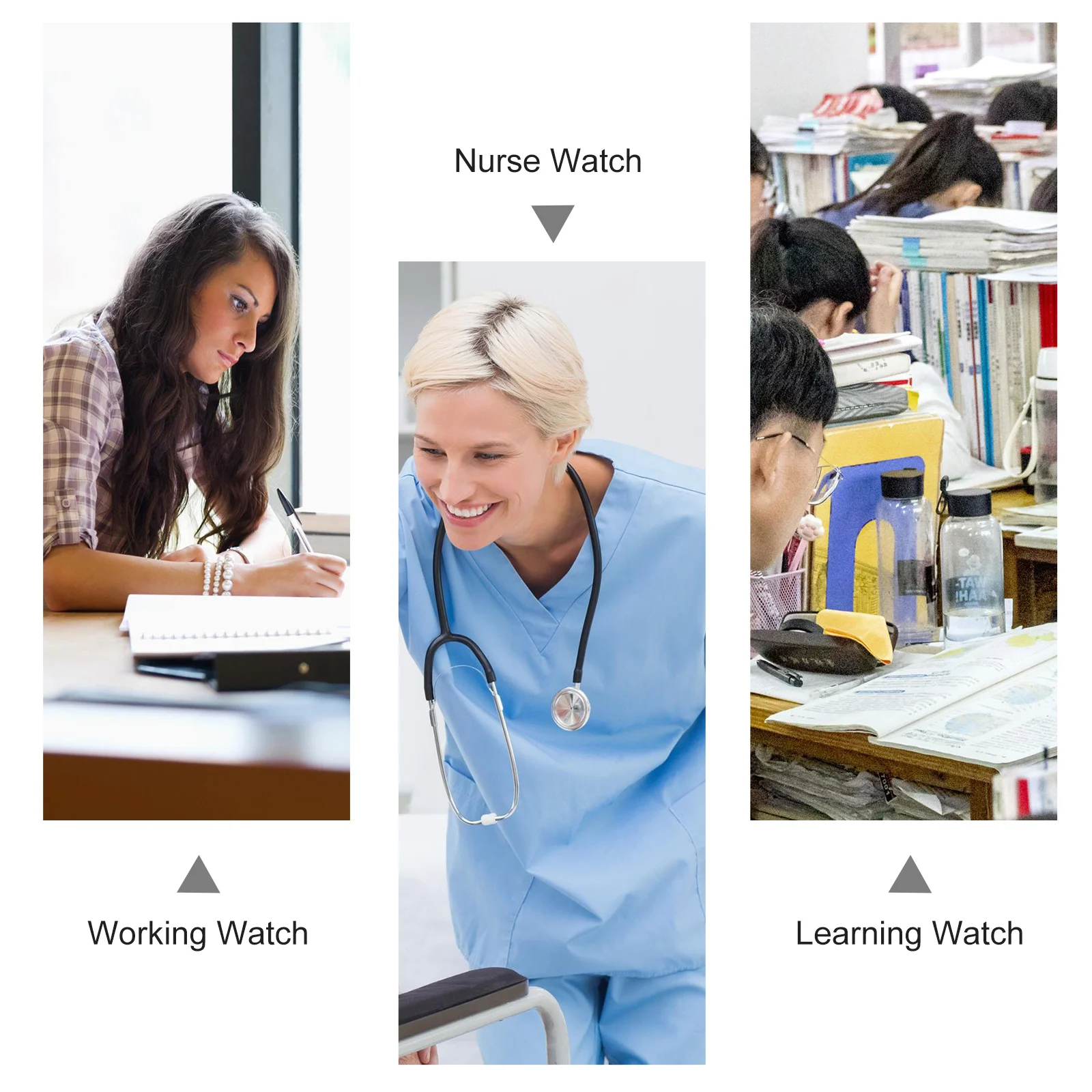 1 قطعة ساعة جيب ممرضة مواد لطيفة آمنة رؤية واضحة سهلة الحمل تصميم كوارتز عصري ساعة ممرضة
