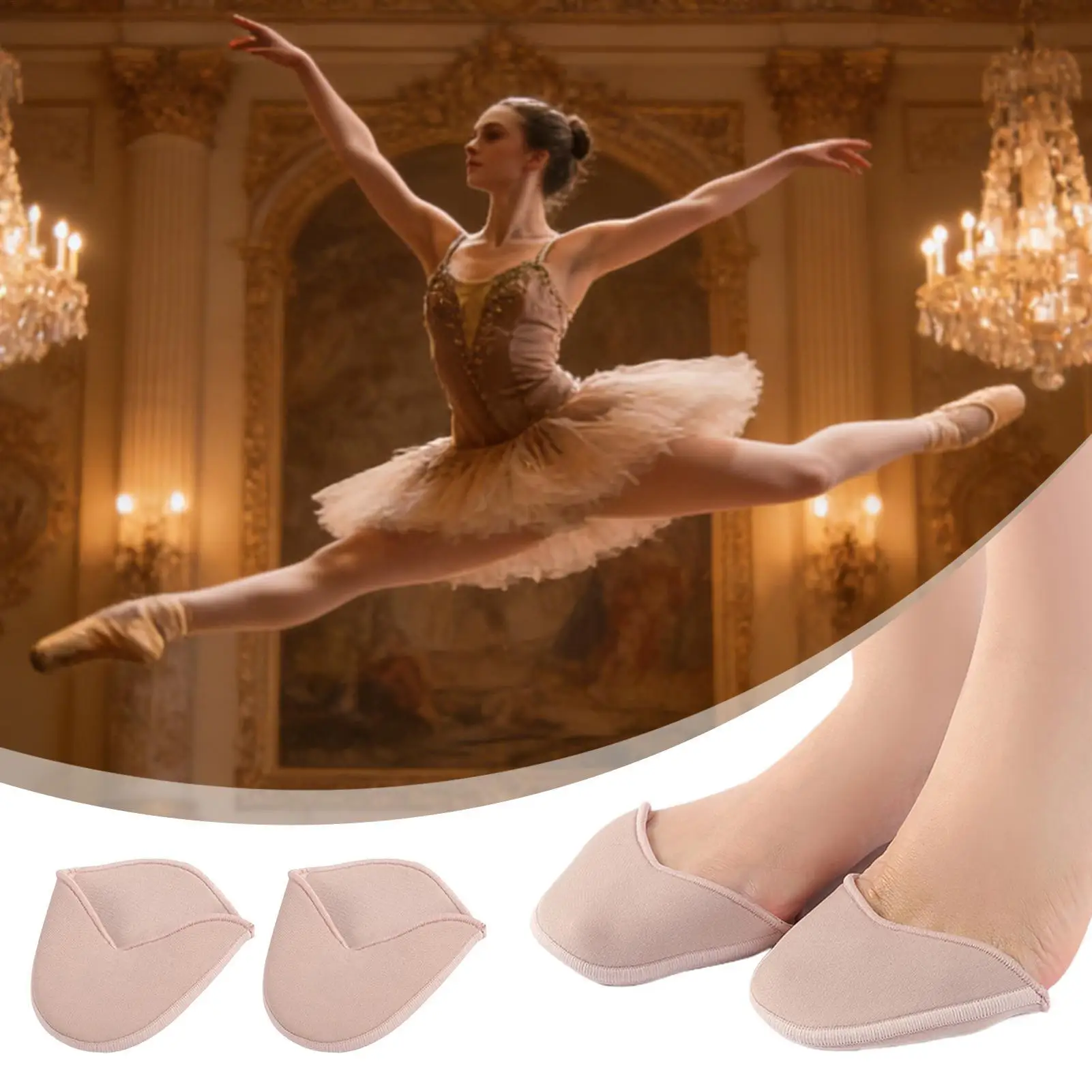 

Балетные подушечки для пальцев, бесшовные мягкие эластичные пуанты, защитные чехлы для пальцев для девочек, балетные танцевальные носки для мамы, жены, дочки, подруги