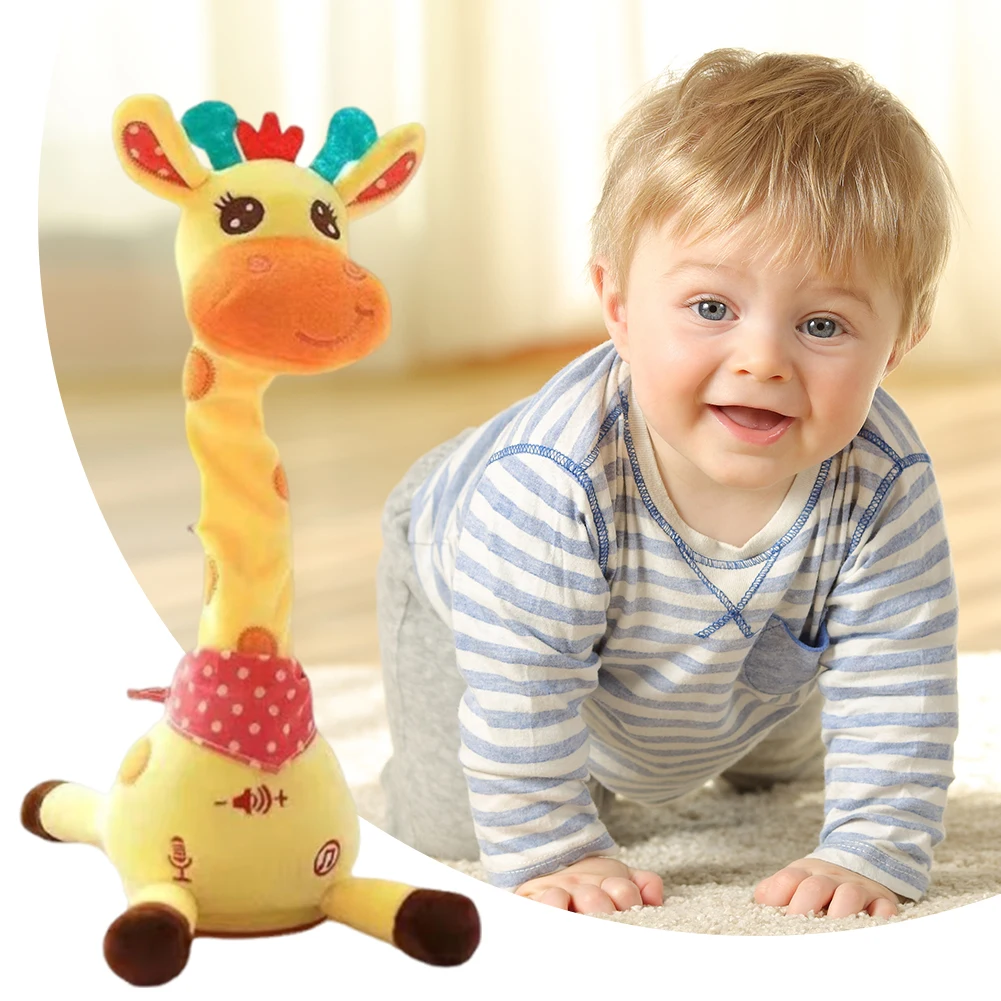 ของเล่นยีราฟดนตรี เต้นรำ พูดได้ ร้องเพลง สามารถจำลองเสียงที่คุณพูดได้ ของเล่นยีราฟดนตรีเรืองแสง ตุ๊กตายีราฟดนตรี