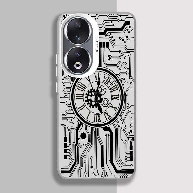 ل Honor200 Pro 200Lite Honor90 Lite Honor70 Honor50 4G 5G المضادة للخدش المضادة للانزلاق الفاخرة الكرتون نمط الليزر جراب هاتف رقم 43