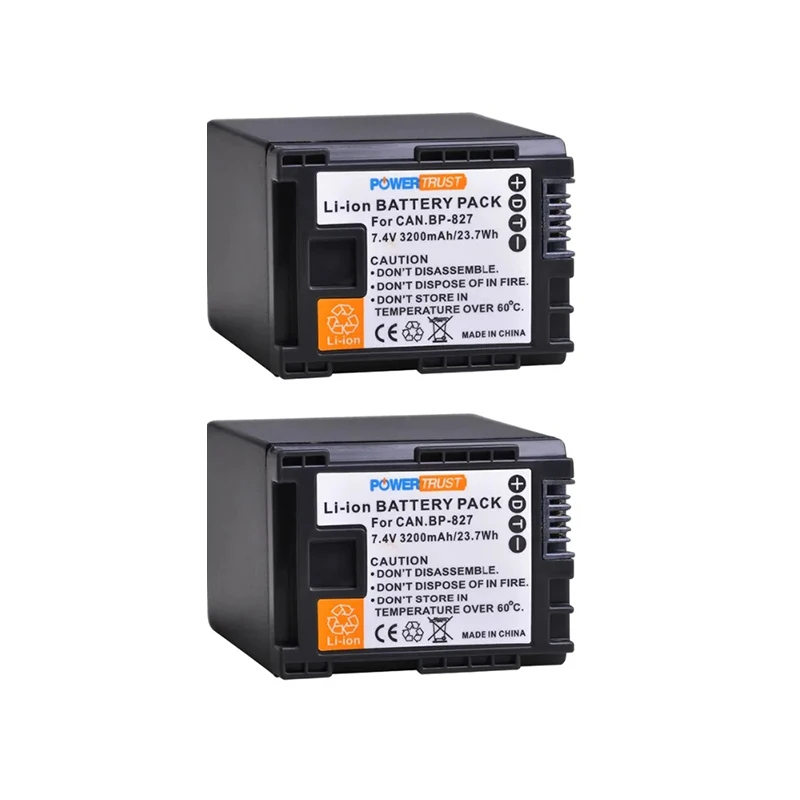 3200mAh BP-827 Bateria BP827 BP 827 Digital Battery for Canon BP-808 BP-819 BP-807 BP-809 HG31 XA10 HF20 HF10 HF100 HF100E HG20