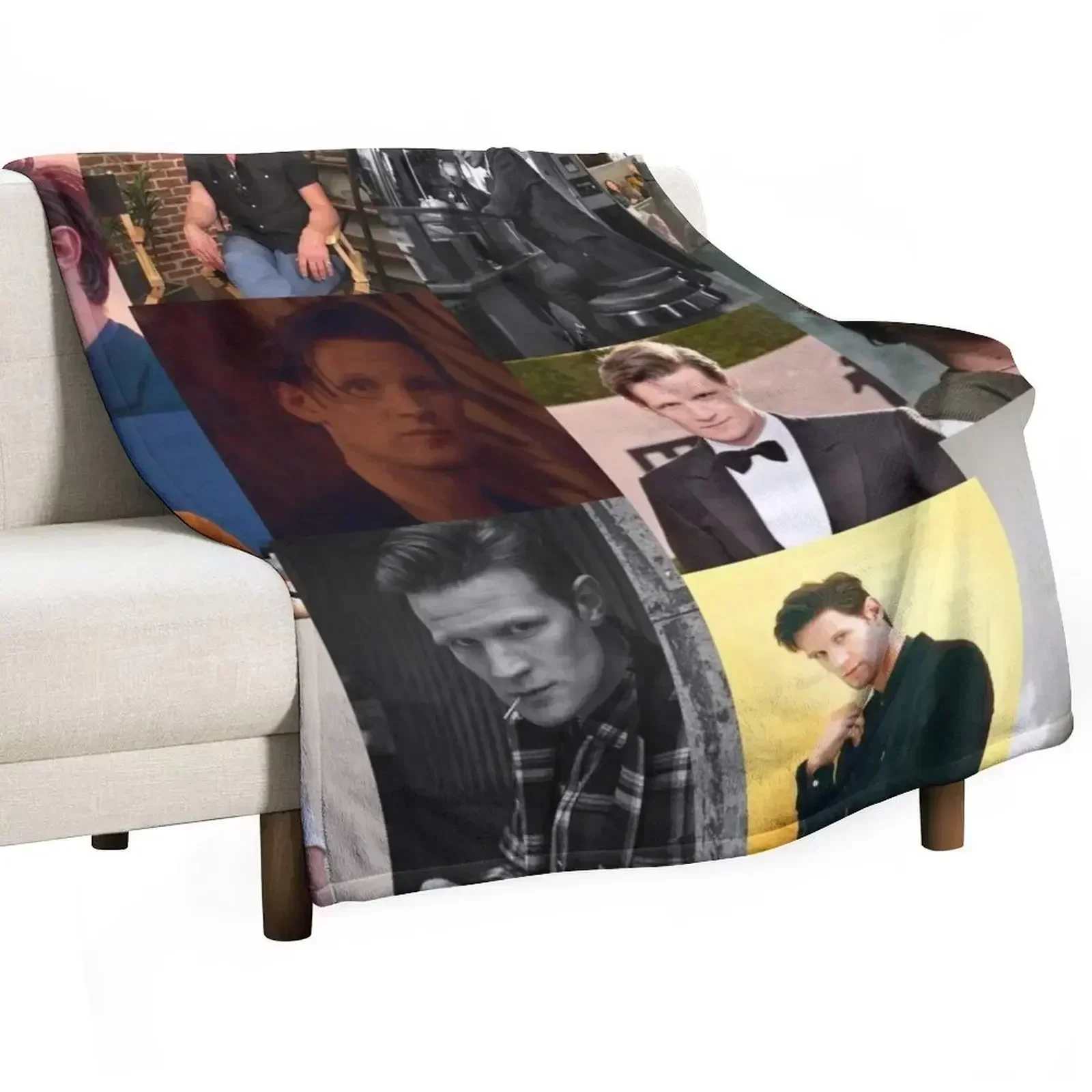 Matt Smith picture collage Throw Blanket Decorative Sofas Cute Multi-Purpose Nap Decoratives Bed covers Blankets