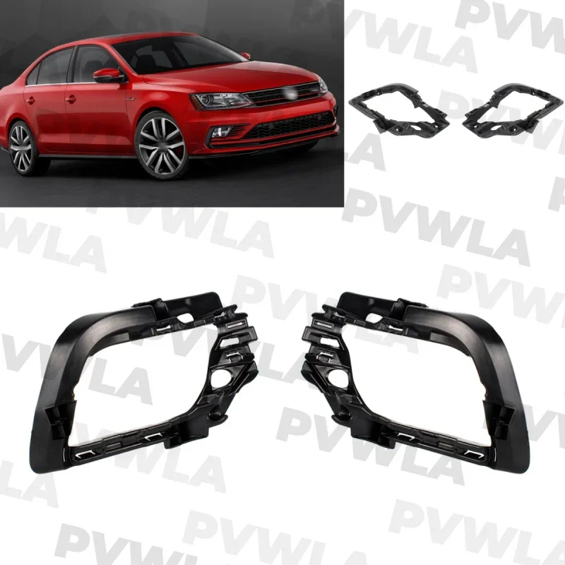 

For VW Jetta GLI 2015 2016 2017 2018 Pair Left & Right Side Front Bumper Fog Lamp Light Bracket 5C6807261A;5C6807262A