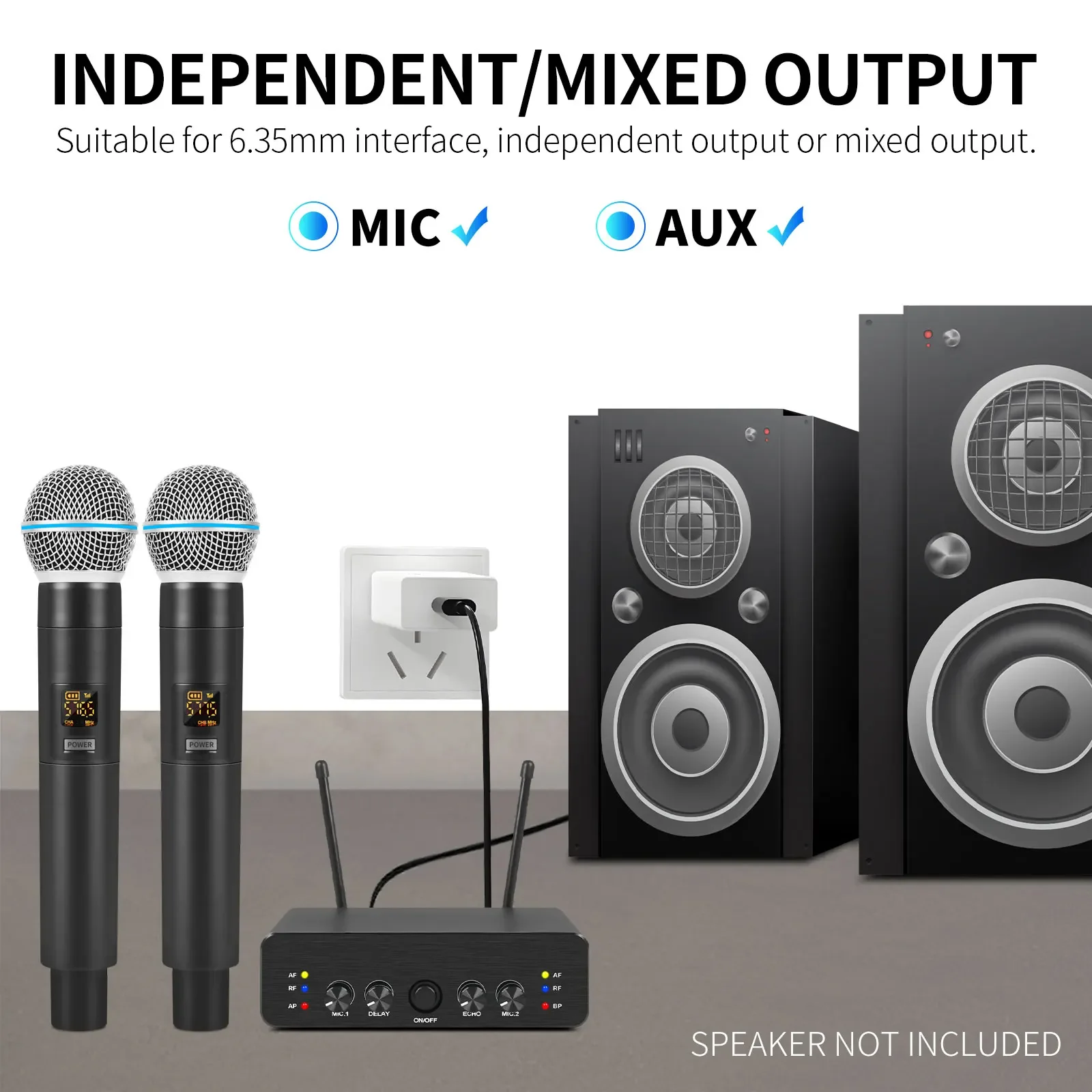 XTUGA GAW-P1 UHF Профессиональная беспроводная микрофонная система Независимая двухканальная 2-ручная система для дома Караоке Церковная свадьба