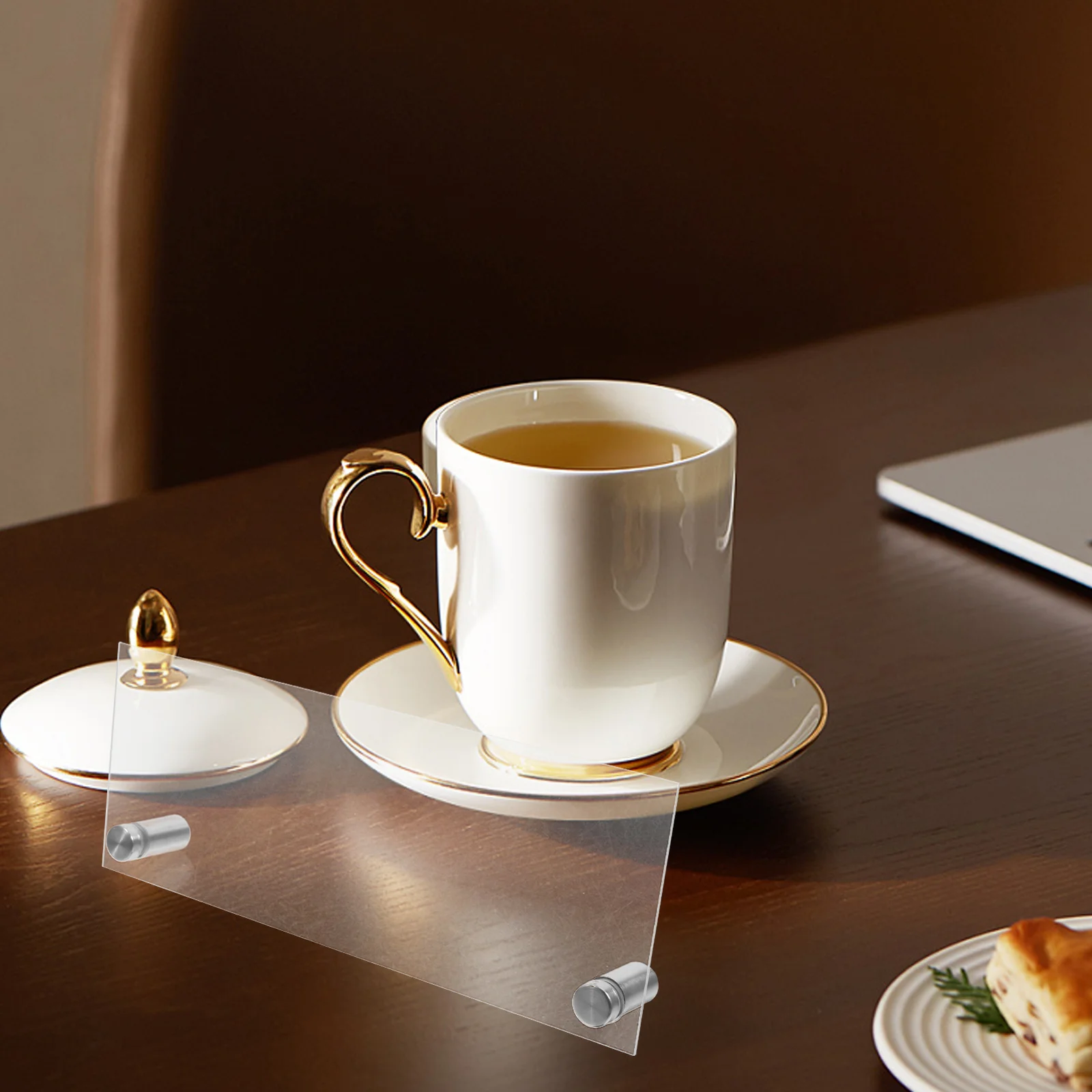 Plaque signalétique de bureau en acrylique, vierge transparente pour plaques signalétiques de bureau, étiquette nominative de bureau, fournitures de bureau, plaque signalétique transparente pour