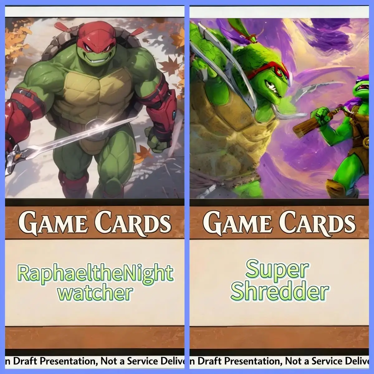 

Selling Foil 38 part Krang, Utrom Warlord Michelangelo Raphael, the Nightwatcher Super Shredder TMT best quality proxy card