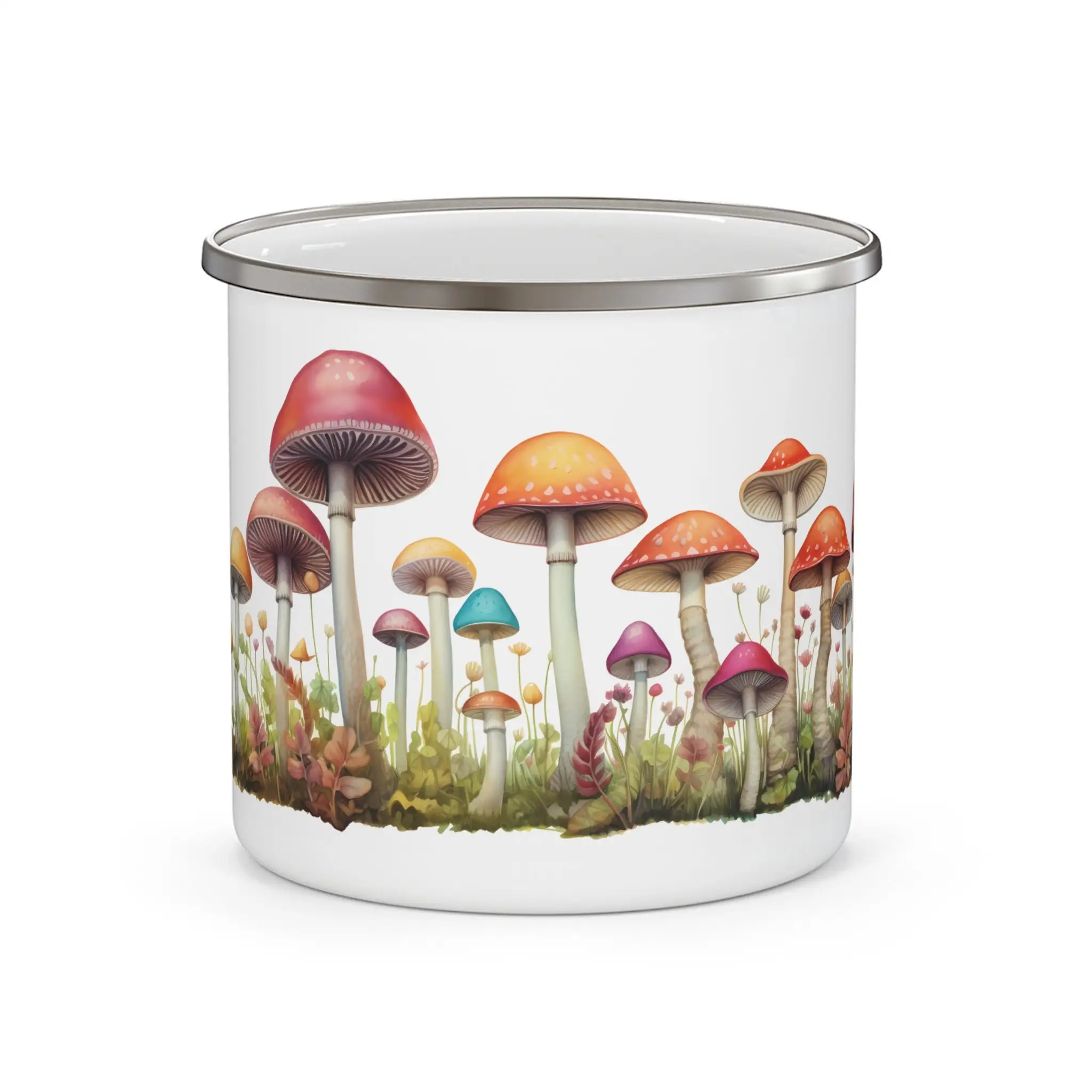 Mushroom Fungi Campfire Mug, Mushroom Hiking Mug, Outdoor Camp Mug, Forest Floor Mug,