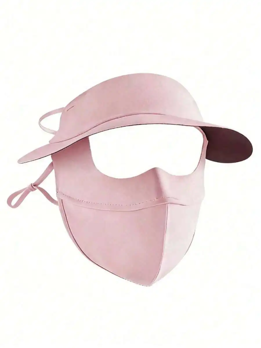 

Womens Full Face Sunscreen Mask With Visor Summer Outdoor Sun Protection Hat