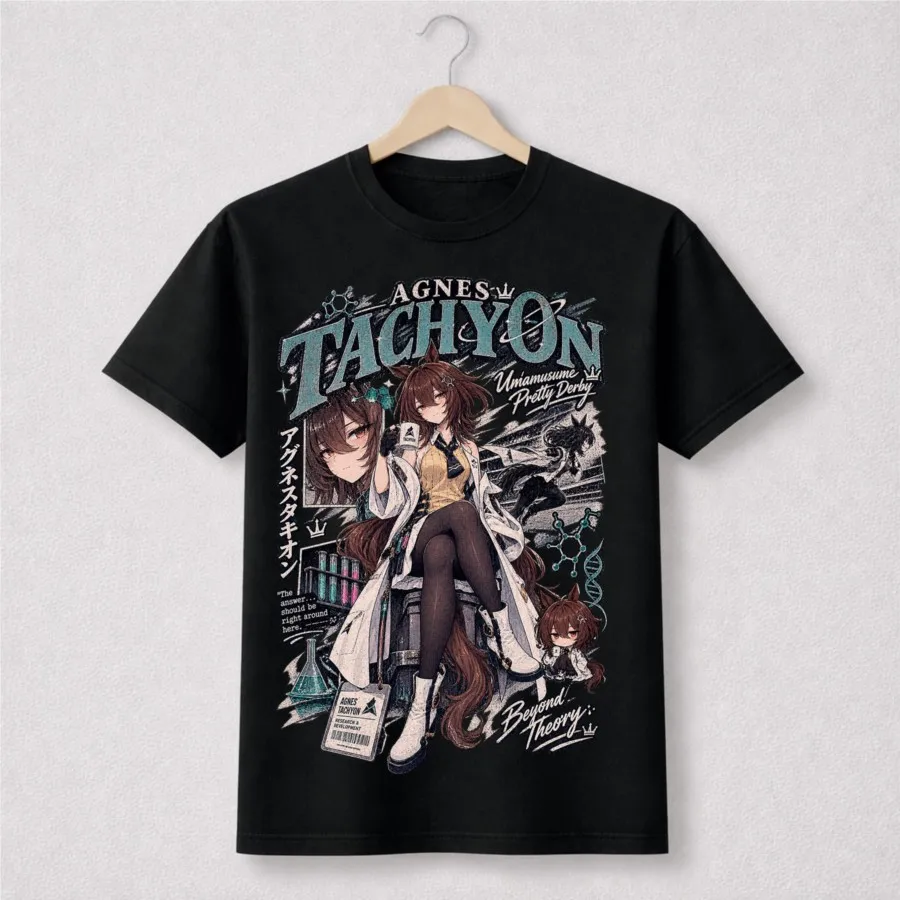 Agnes Tachyon Fan Art T-shirt For Men Women 100% Cotton T Shirts Short Sleeve Tops 0906-1