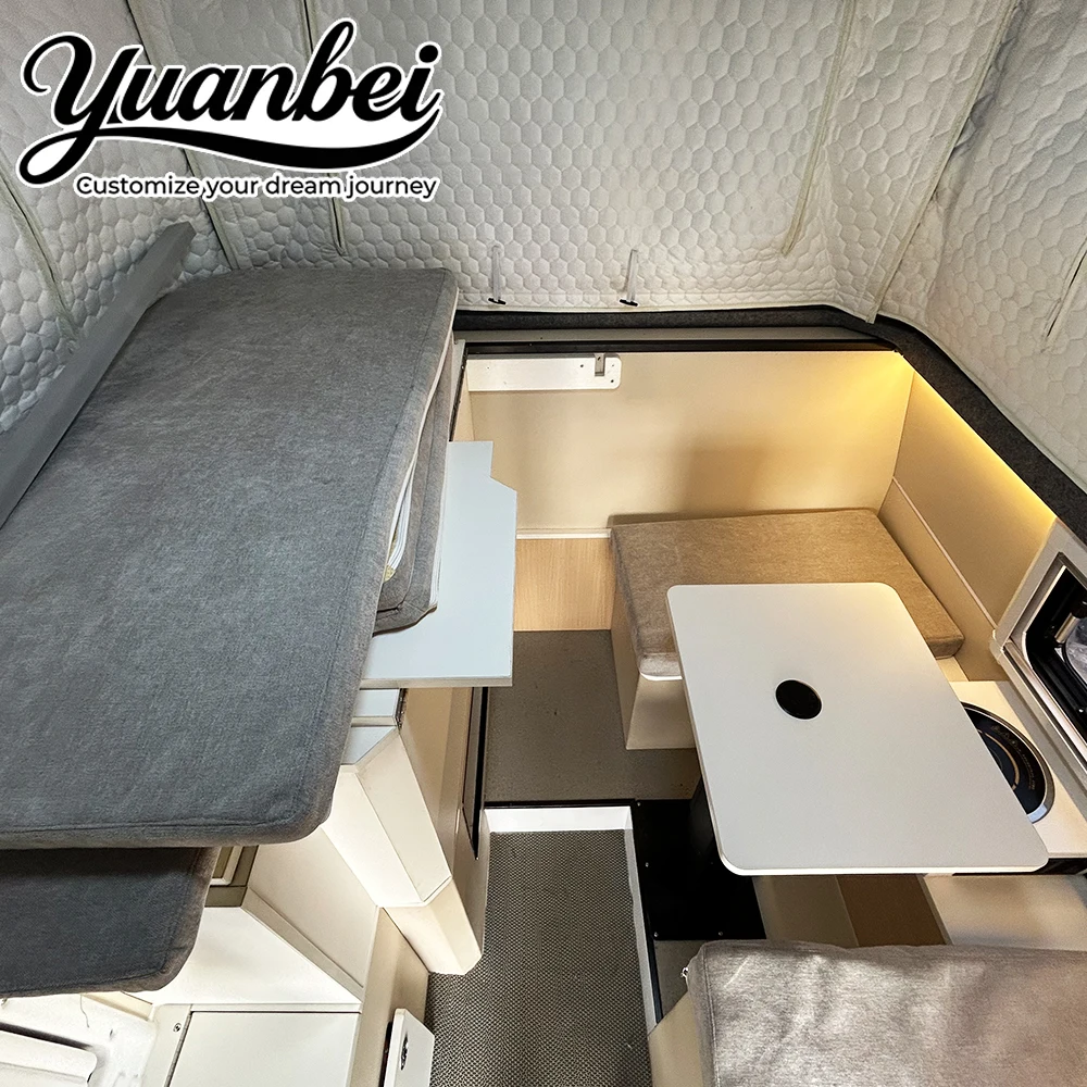Hard Shell Metal Adventure Truck Canopy Bespoke Pickup Travel Box with Side Awning Easy Detachable for 4WD Adventure