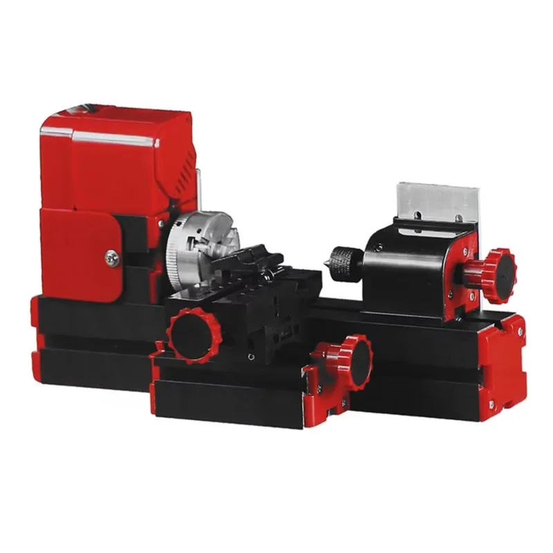 Z20002 Mini Motorized Metal Lathe Machine 24W 2000 12000RPM Multifunctional Student Teaching Full Metal Workshop Tool
