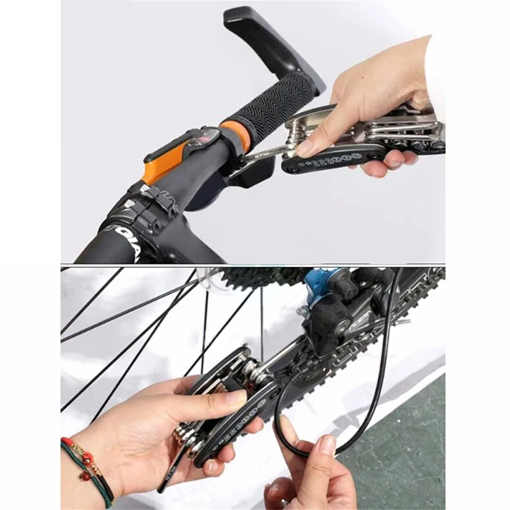 16 In 1 Mountain Bike Portable Socket Multipurpose Hex Spoke Wrench Multi Tool Sets Screwdriver Motorcycle cycle Repair Tool Kit