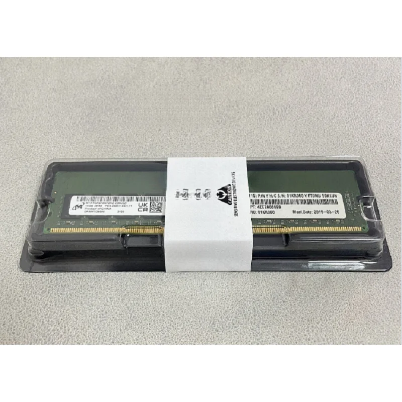 Memoria RAM UDIMM ECC DDR4 de 16GB a 2666MHz 01KR360 |   Para Servidores y Computadoras de Escritorio Lenovo IBM, Alta Estabilidad