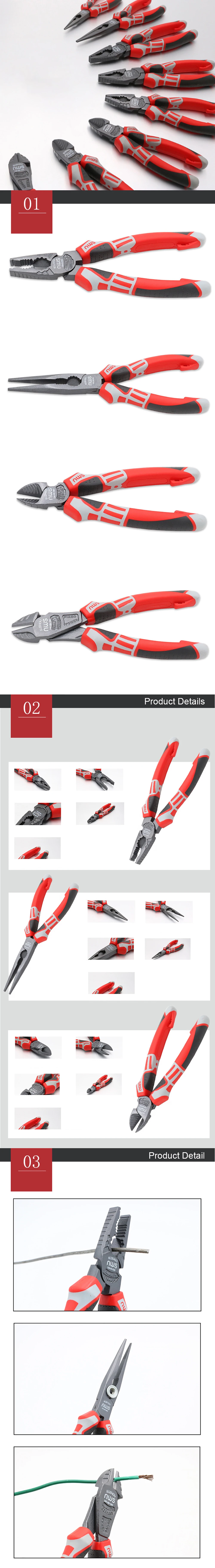Universal Draht Cutter Nadel Nase Crimpen Zange Elektriker Arbeits Hardware Diagonal Zange – Detail 1