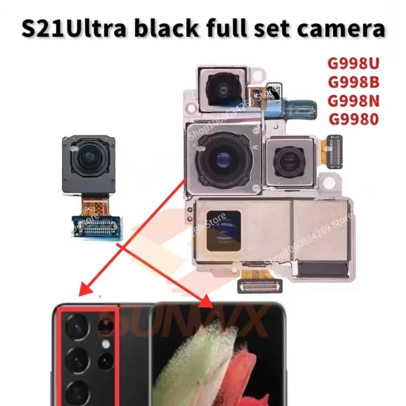 Rear Front Camera For Samsung Galaxy S21 Ultra 5G S21ultra G998 G998B G998U Main Telephoto Selfie Back Camera Module