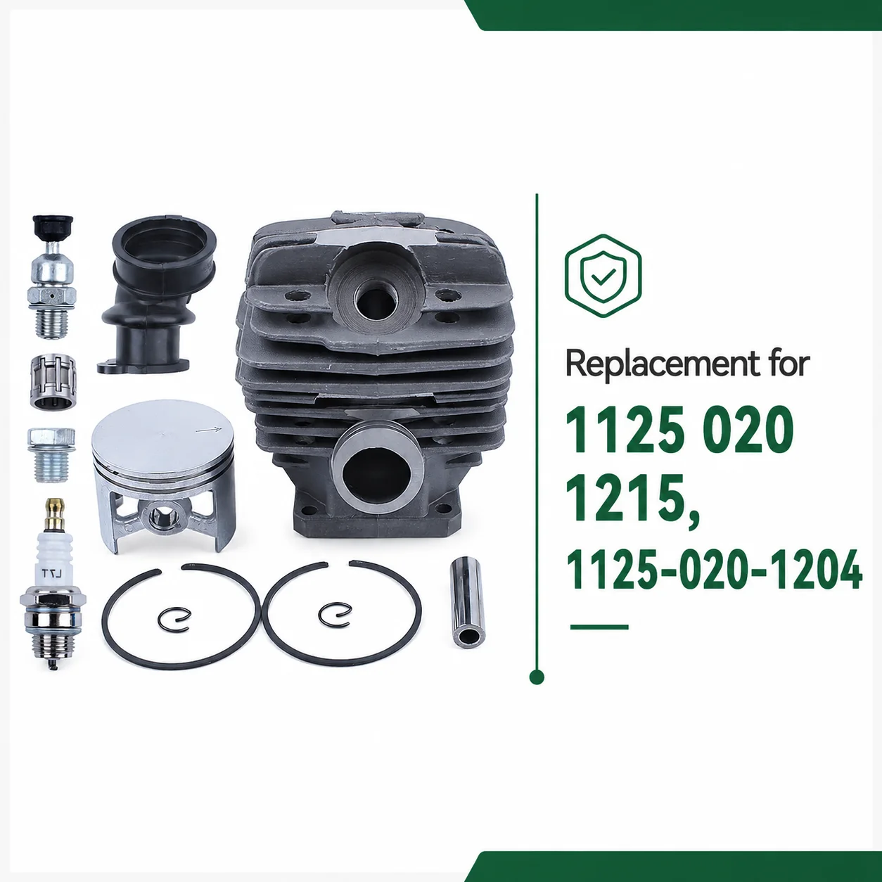 Cylinder Piston Kit 48mm For Stihl MS360C 034 Super 036 w/ Intake Boot Spark Plug Needle Bearing Chainsaw Tune Up Kit