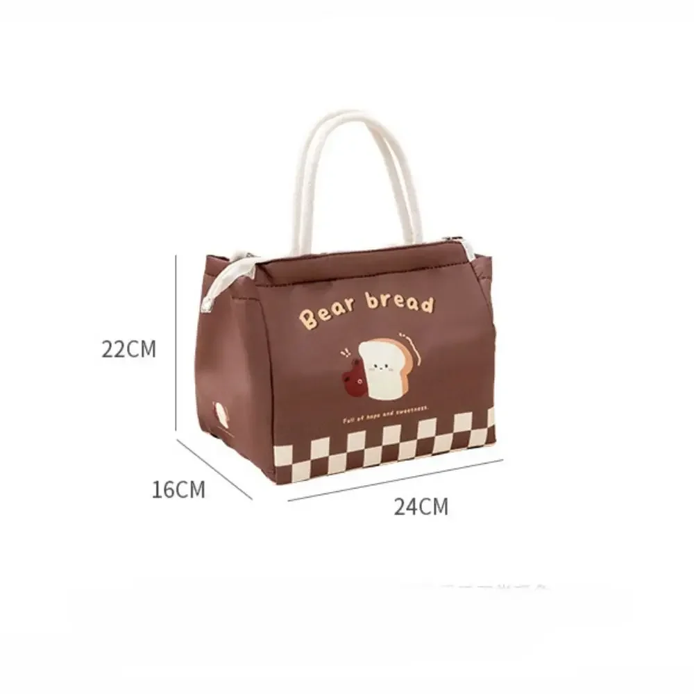 أكياس الغداء الحرارية المحمولة اللطيفة الكرتون متعددة الأغراض صندوق الغداء حمل حقيبة كبيرة تخزين المواد الغذائية أكياس النساء فتاة الاطفال