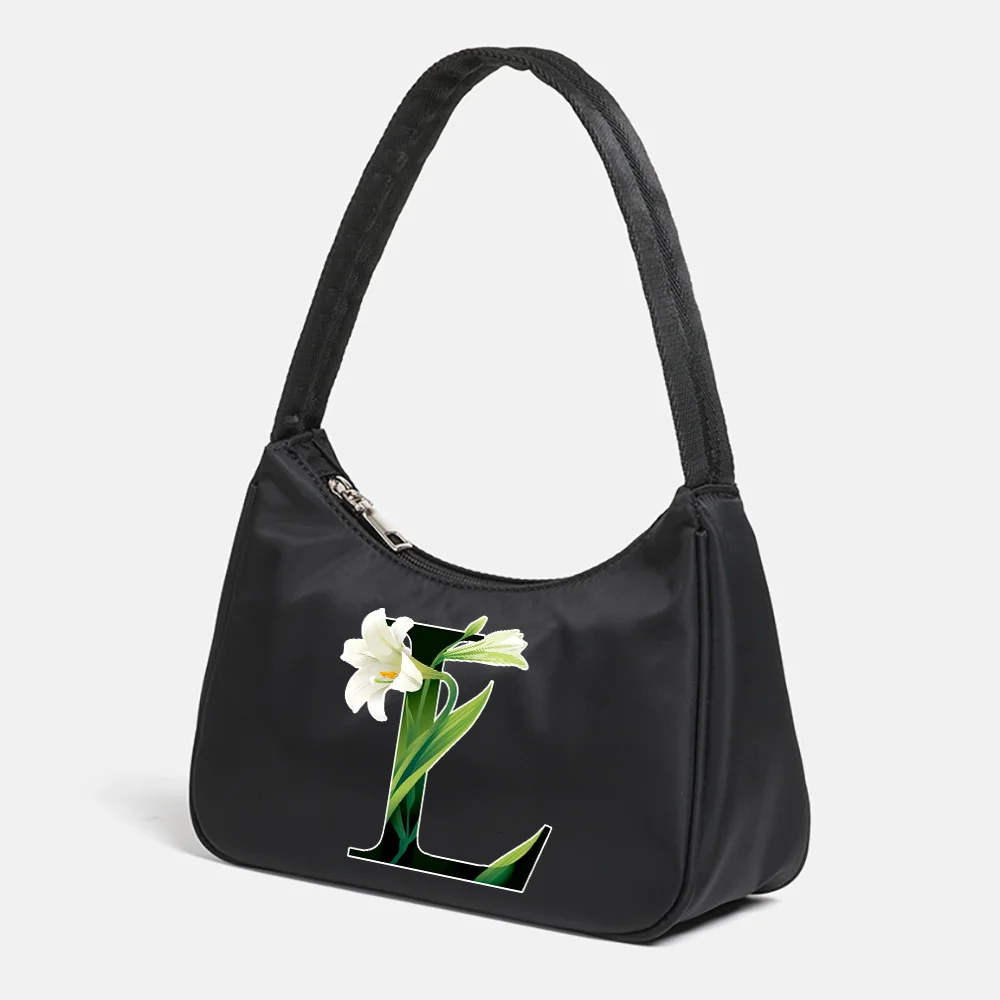 Mulheres sacos de axilas nova náilon casual feminino compras zíper bolsa embreagem flor cor série axila bolsa ombro bolsas verão