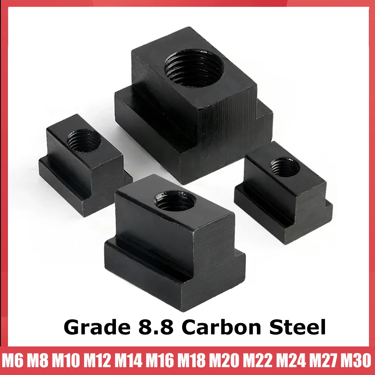 M6 M8 M10 M12 M14 M16 M18 M20~M30 DIN508 Grade 8.8 Carbon Steel T-Slot Nut Clamping Table Slot Milling T Sliding Nut Block