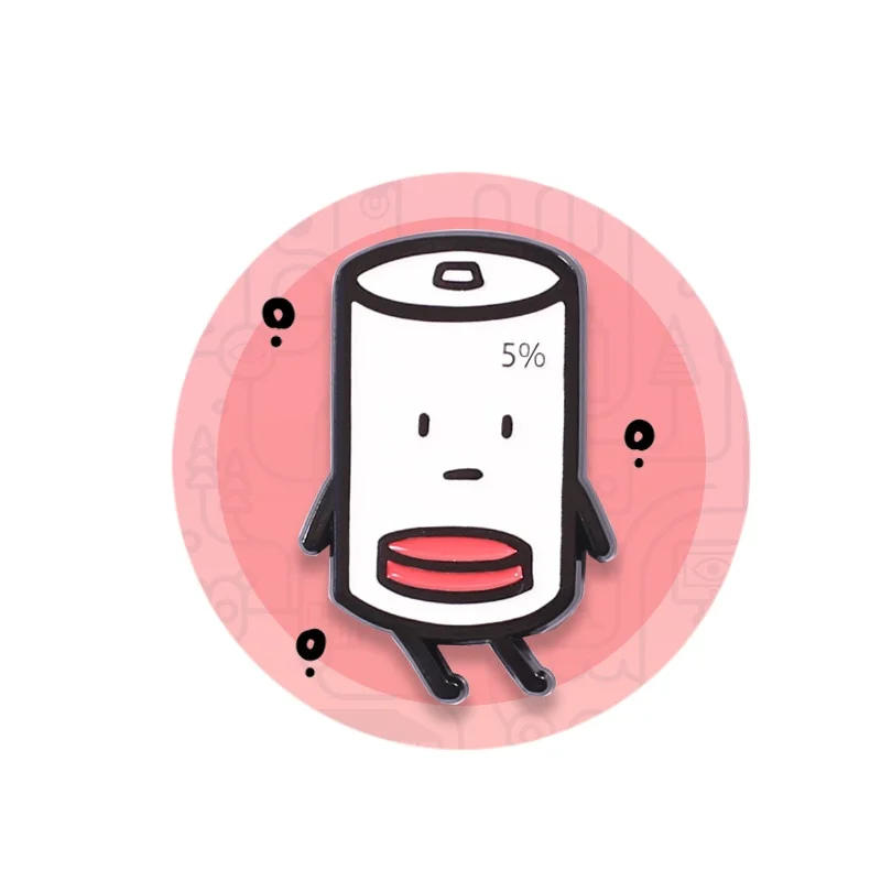 Low Social Need To Be Alone, Full Power Full Blood Resurrection, Battery Creative Pin Badge