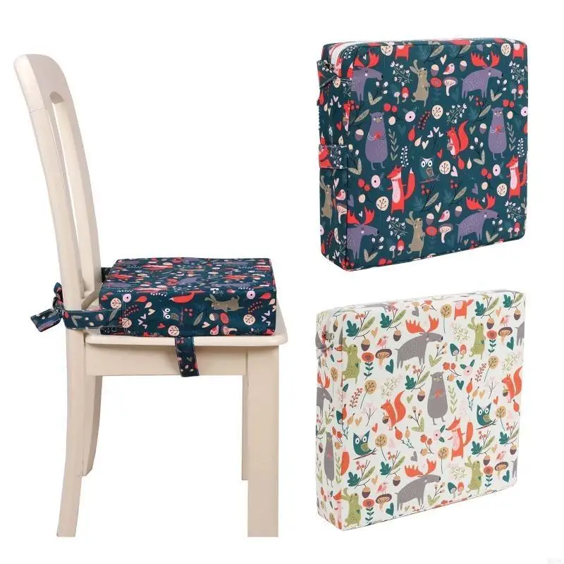 M89C المحمولة الاطفال الطفل وسادة كرسي مرتفع الداعم السفر غرفة الطعام قابل للتعديل انفصال قابل للغسل رشاقته الإسفنج لمقعد وسادة #3