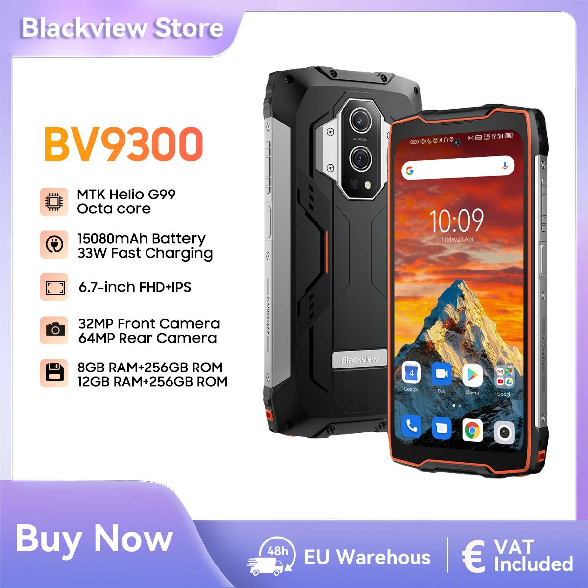 Blackview BV9300 G99 Rugged Smartphone 21GB 256GB 6.7