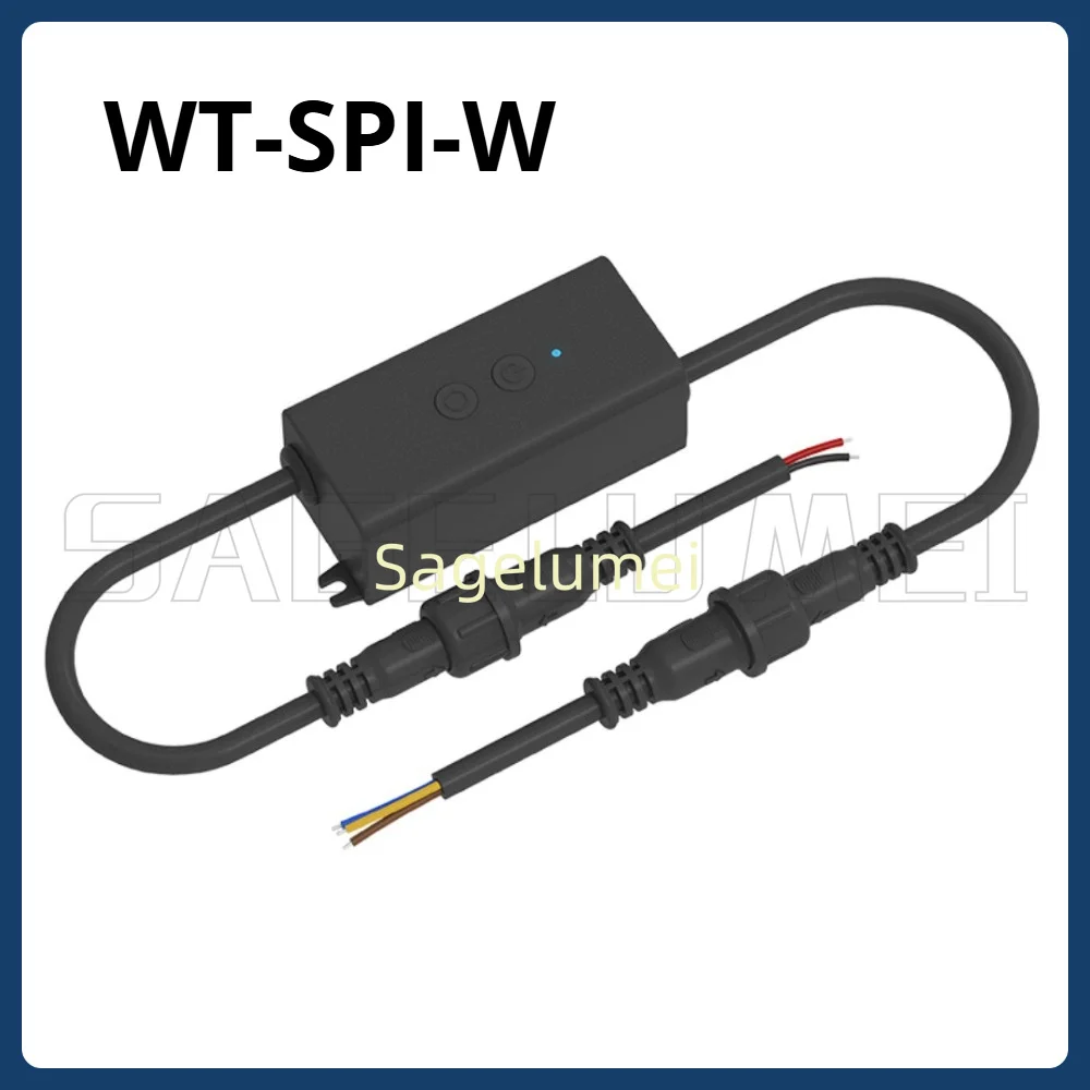 5-24VDC IP67 Waterproof 2 Button RGB/RGBW LED SPI Controller WT-SPI-W LED Dimmer For LED Strip Room Decoration Dimmable 12V~24V
