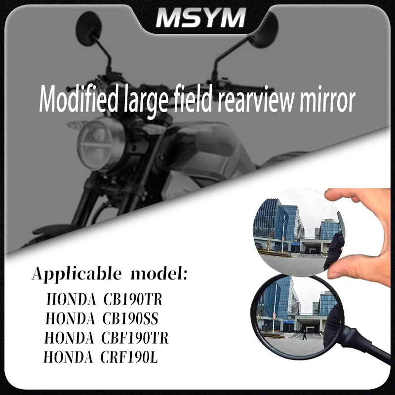 

Motorcycle Accessories Convex Mirror Increase Rearview Mirrors Side Mirror View Vision Lens For Honda CB190SS CRF190L CBF190TR