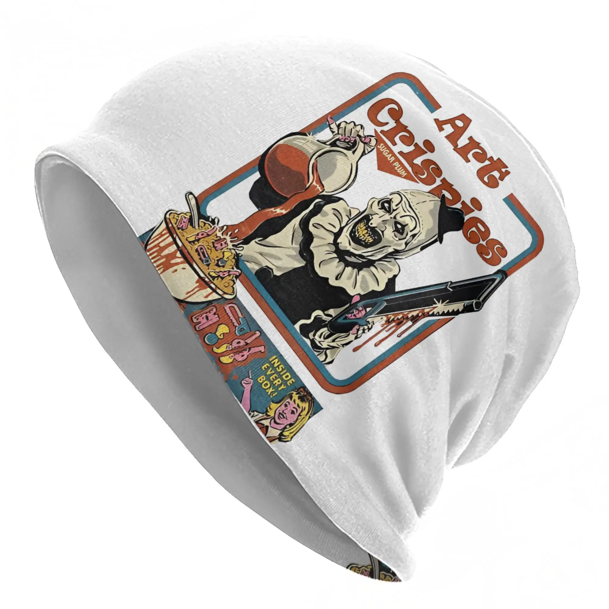 Terrifier Art Crispies Bonnet Hats Casual Outdoor  Horror Movie Skullies Beanies Hats Men's Women's Warm Multifunction Cap