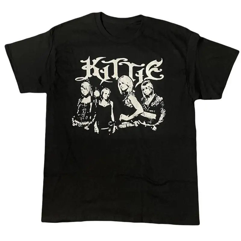 

Vtg Kittie Band Music Tour Концертная хлопковая черная мужская футболка всех размеров AP381