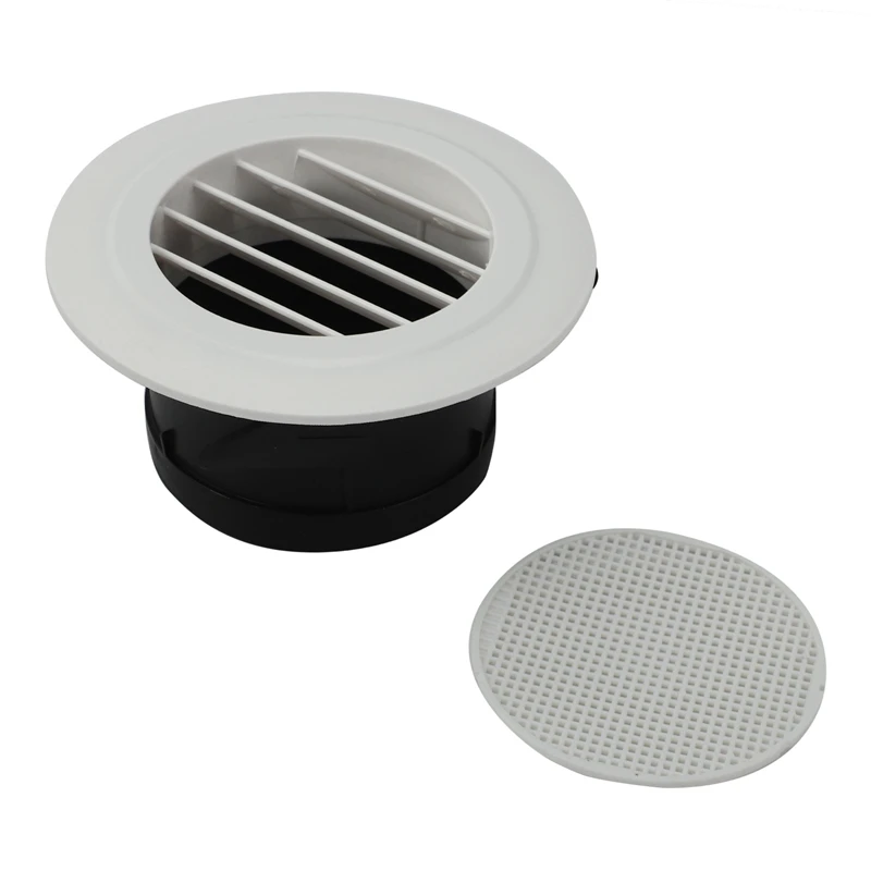 10 Pieces 4 Inch Air Vent Louver, Air Grill Cover With Built-In A Fly Screen For Bathroom Office Home