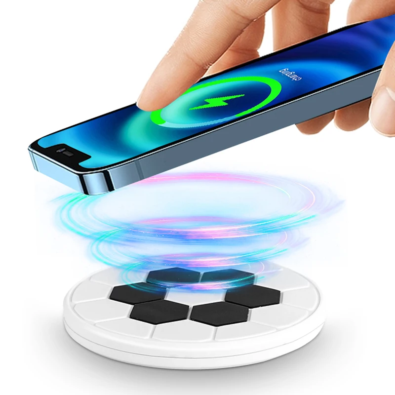 15W Wireless Charger Cartoon Football For iPhone 16 15 14 13 Induction Fast Charging Pad Dock Station For Samsung Xiaomi Huawei