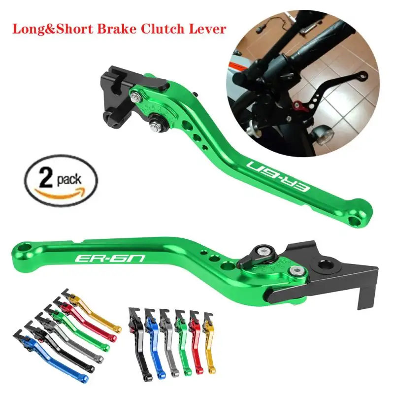 Dla Kawasaki ER6N ER-6N ER 6N ER-6F ER6F 2006-2021 regulowana dźwignia hamulca i sprzęgła motocykl krótkie/długie uchwyty dźwignie akcesoria — 2