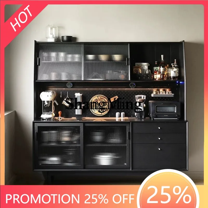 

FG solid wood household living room against the wall large-capacity tea cabinet simple multi-functional cupboard