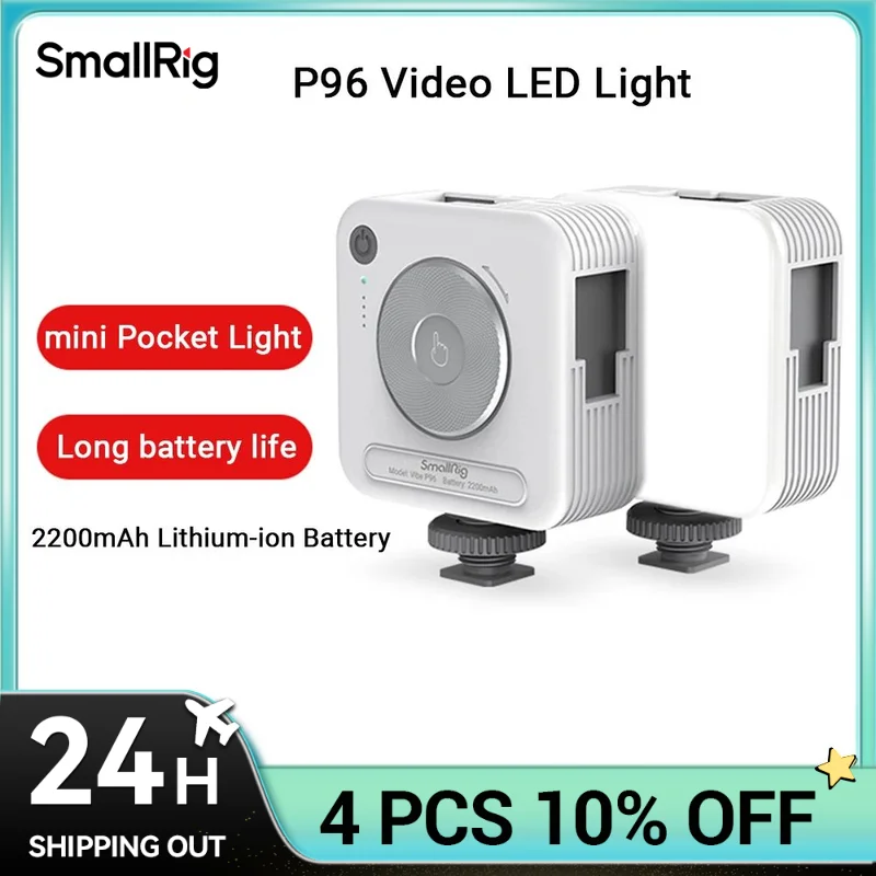 SmallRig P96 mini Video Light LED White Light Portable Pocket Lamp 2200mAh Rechargeable Can Mount on Camera Phone 3287B