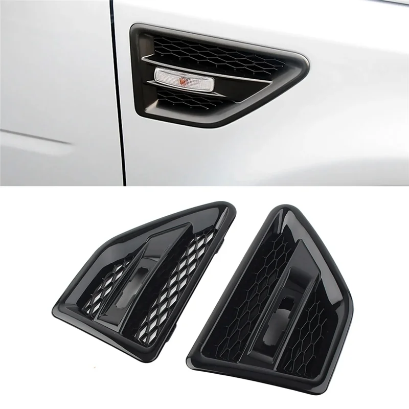 ABSS-Car Fender Side Air Vent Flow Grill Cover For Land Rover Freelander 2 LR2 2006-2016 Fender Grille Trim Decoration
