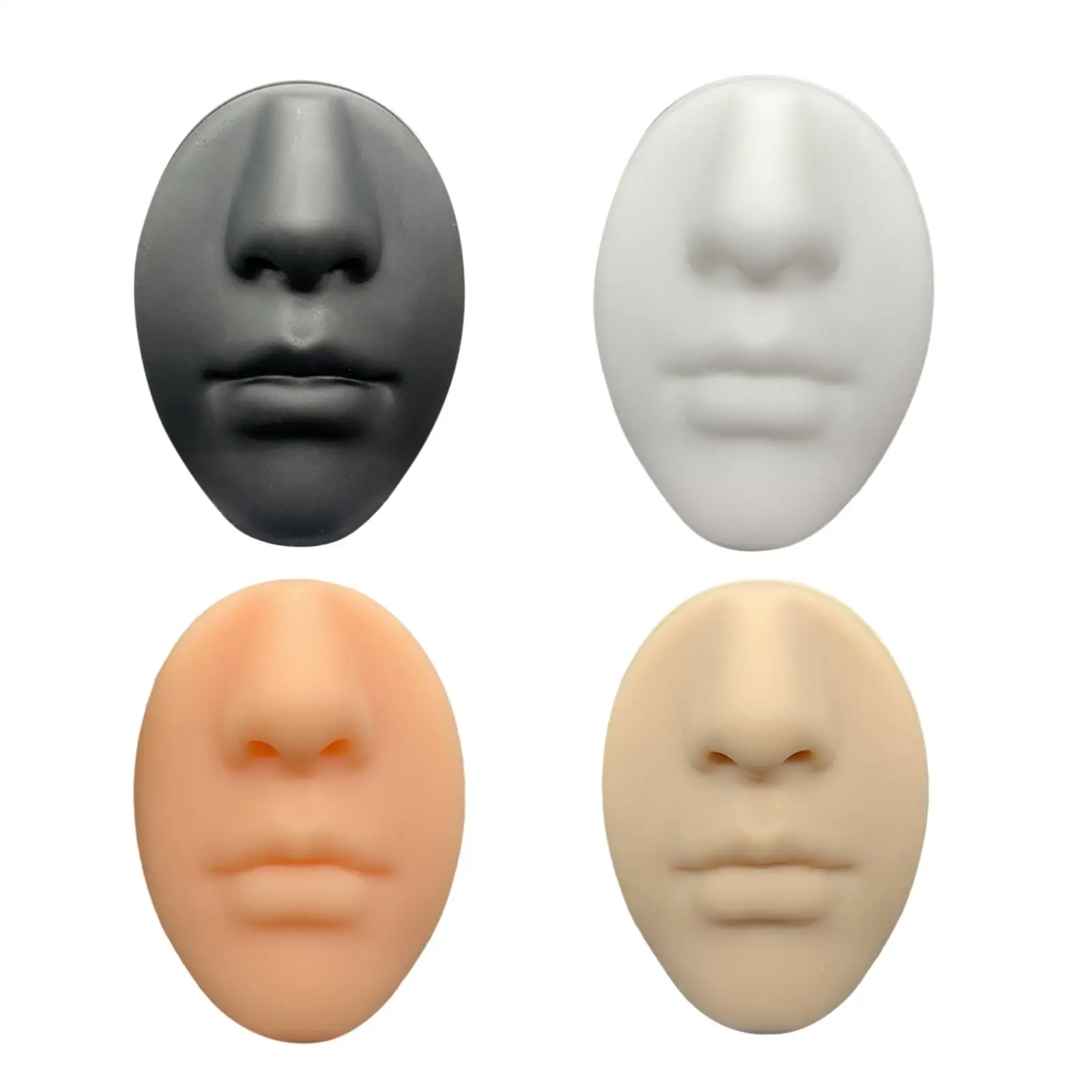 Silicone Face Model Teaching Tool Mannequin Part Displays Soft for Nose Lip