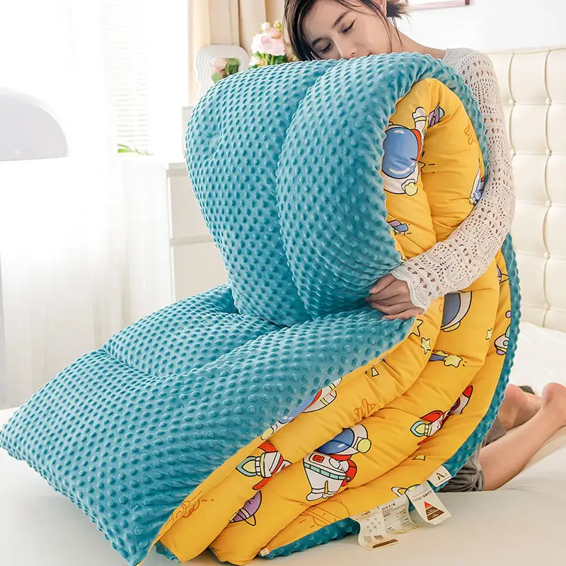 Bean fleece quilt winter quilt quilt core thickened warm air conditioning bedding Spring and autumn dormitory students