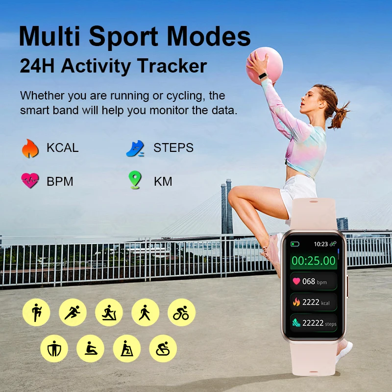 LIGE Smart Watch For Women Men 1.47 inch Sports Fitness Band Sleep Health Monitor IP68 Waterproof Smart Bracelet For Android ios