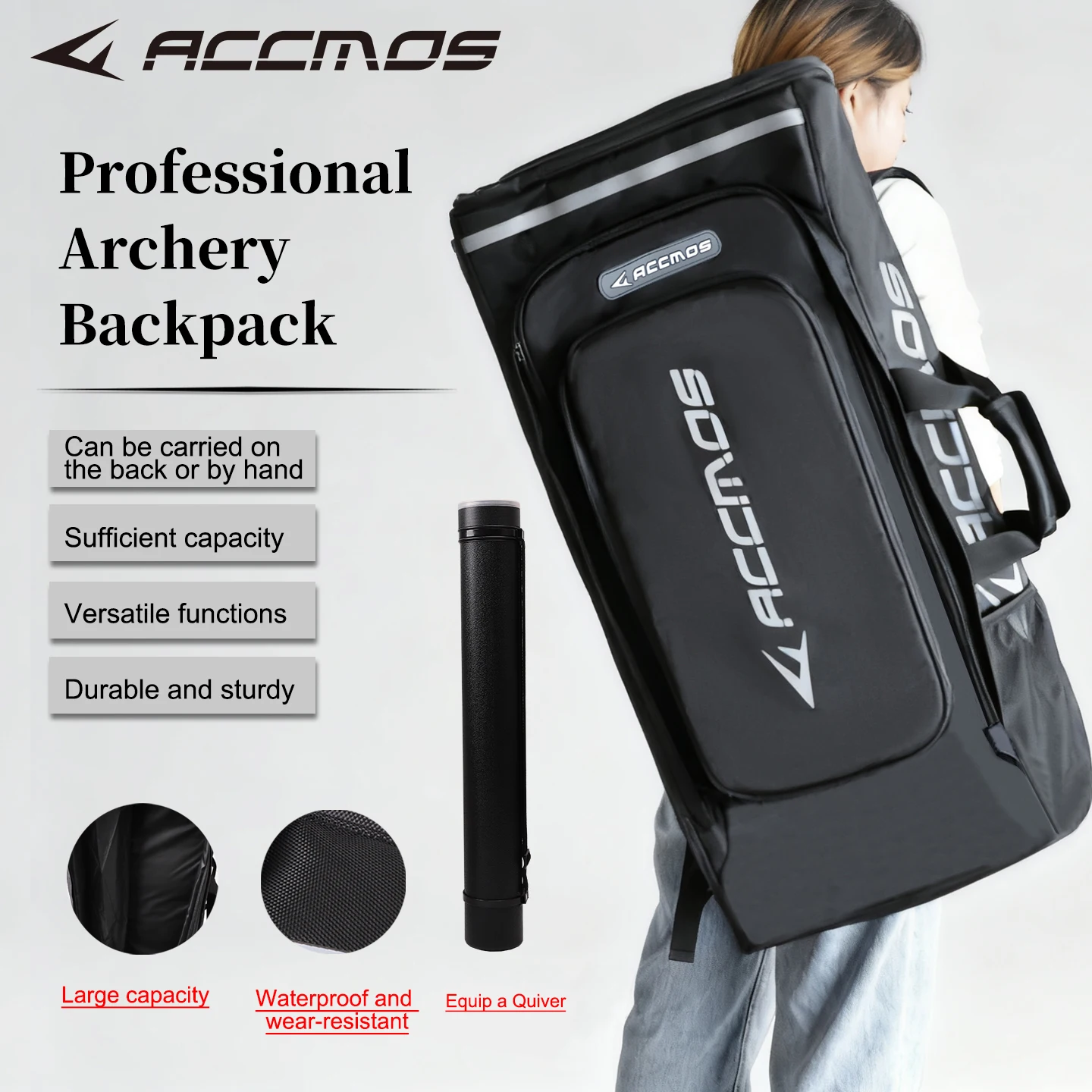 حقيبة ظهر للصيد والرماية، صندوق سهم القوس المنحني مع حقيبة القوس، ملحق للرماية في الهواء الطلق