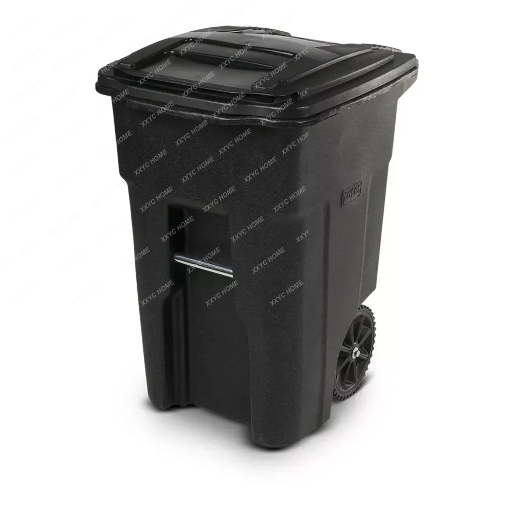 Toter 48 Gal. Trash Can Blackstone with Wheels and Lid