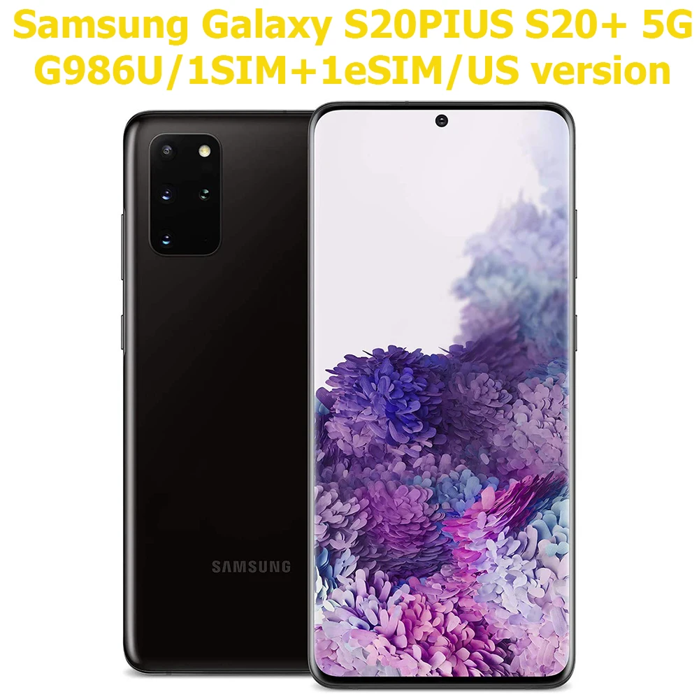Samsung galaxy s20plus s20 + 5g telefone android inteligente 6.7 polegadas quatro câmeras 64mp nfc 4500mah samsung telefone versão dos eua desbloqueado