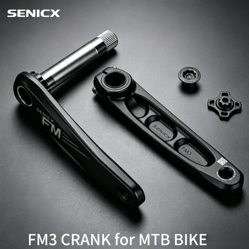 SENICX 165mm/170mm/175mm FM3 Bike Crank Arms Mtb 3-Bolts Cranks 24mm Spindle Aluminum Alloy 12s for DH Mountain Bicycle Parts